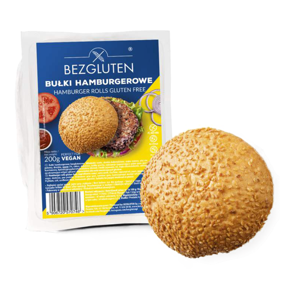 BEZGLUTEN - Housky hamburgerové bez lepku, bez škrobu 200g ct10