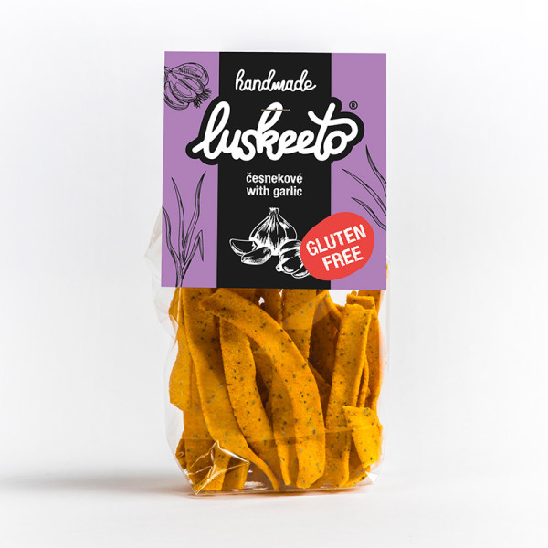 Luskeeto – krekry česnekové, bez lepku, 70g (ct 48)