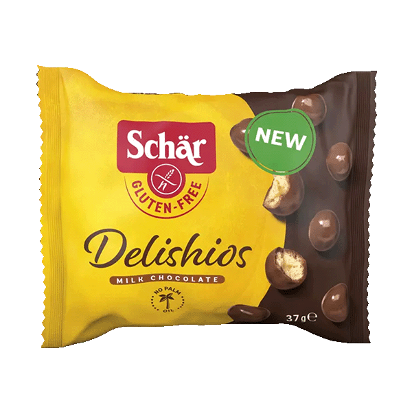 SCHÄR - Delishios cereálie v mléčné čokoládě, bez lepku, 37g (ct 15)