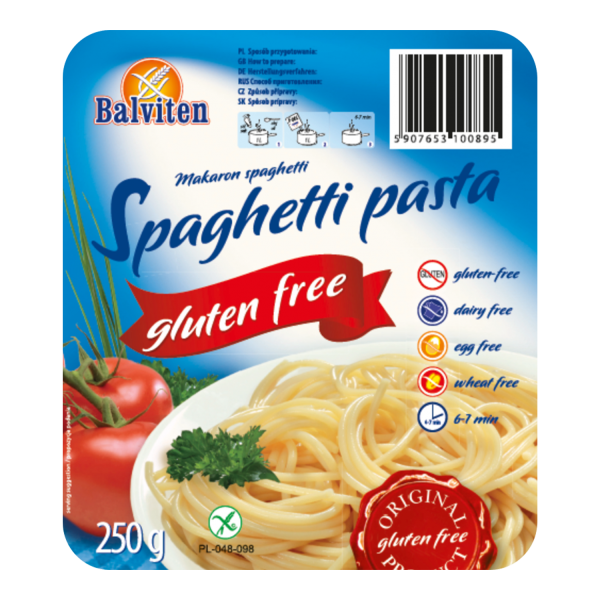 BALVITEN-Těstoviny - Spaghetti, Špagety, bez lepku, 250g