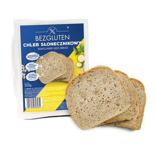 BEZGLUTEN - Chléb slunečnicový bez lepku 300g ct10