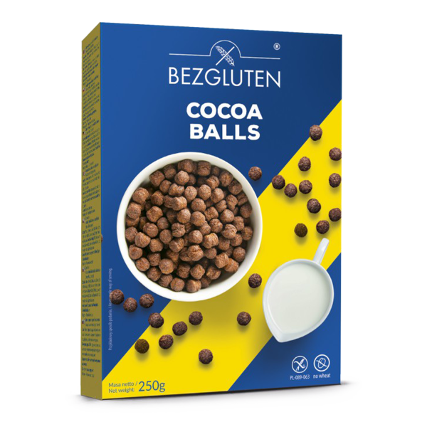 BEZGLUTEN - COCOA BALLS kakaové kuličky bez lepku, 250g ct9