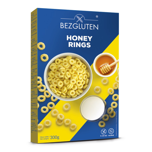 BEZGLUTEN - Honey rings - medové kroužky bez lepku 300g ct7