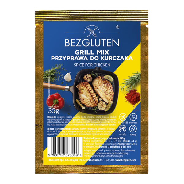 BEZGLUTEN - Koření - směs grilovací na kuře bez lepku 35g ct20