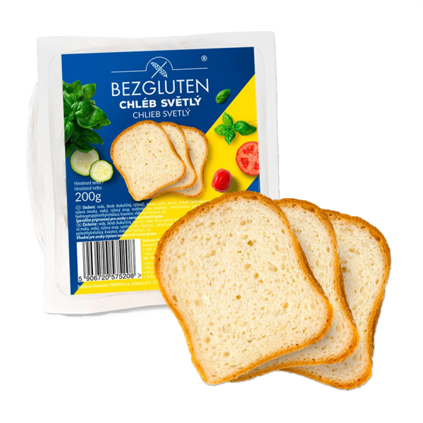 BEZGLUTEN - Chléb světlý, bez lepku, 200g SUPERFOODS