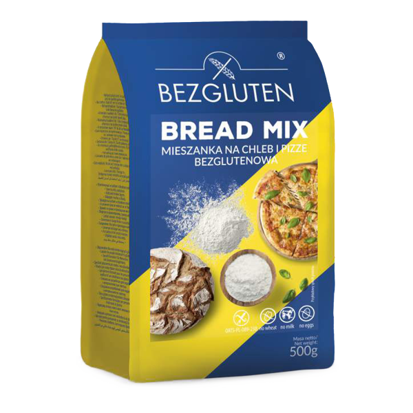BEZGLUTEN - Směs MIX BREAD - na chléb a pizzu, bez lepku 500g ct8