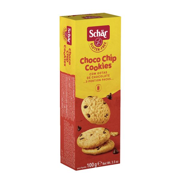 SCHÄR - sušenky Choco Chip Cookies, s kousky čokolády, bez lepku, 100g (ct 6)