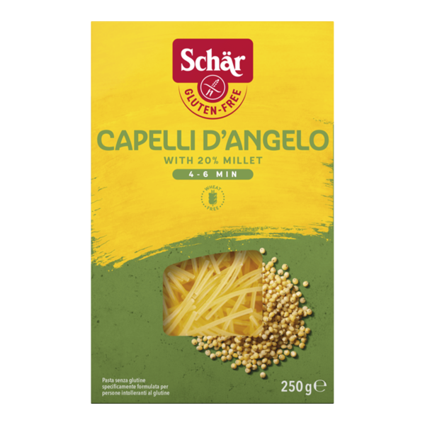 SCHÄR - Těstoviny Capelli dAngelo - nudličky do polévky, bez lepku, 250g (ct10)