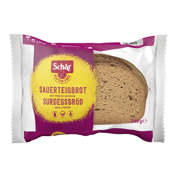 SCHÄR - chléb SURDEGSBRÖD- kváskový, bez lepku, 240 g (ct 5)