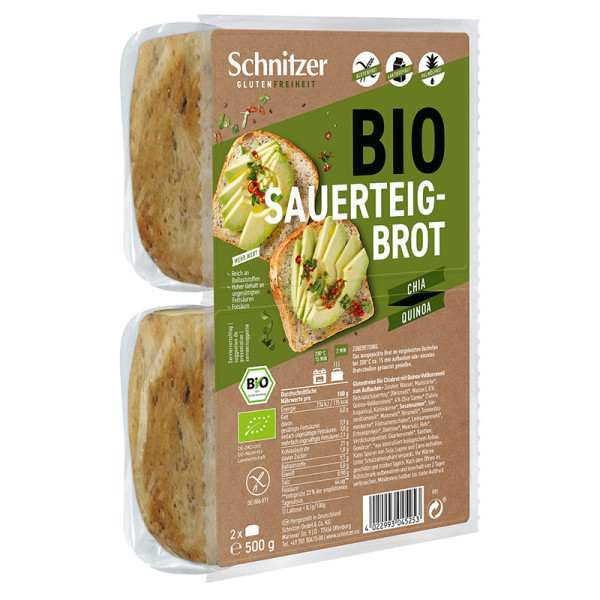 Schnitzer-BIO Chléb Chia+Quinoa, bez lepku / 2x250g (2x Chia + Quinoa) ct 4