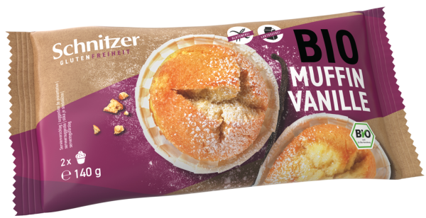 Schnitzer-BIO Muffiny vanilkové BZL / 140g (2x Muffin + Vanilla) ct 6