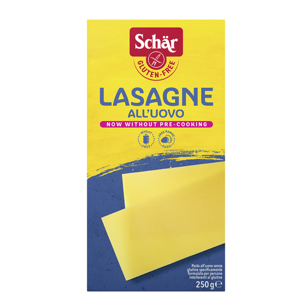 SCHÄR - Těstoviny Lasagne All´Uovo, bez lepku, 250g (ct 6)