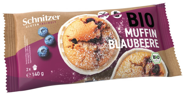 Schnitzer - Muffiny borůvkové (2x Muffin Blubery) bez lepku 140g BIO (ct 6)