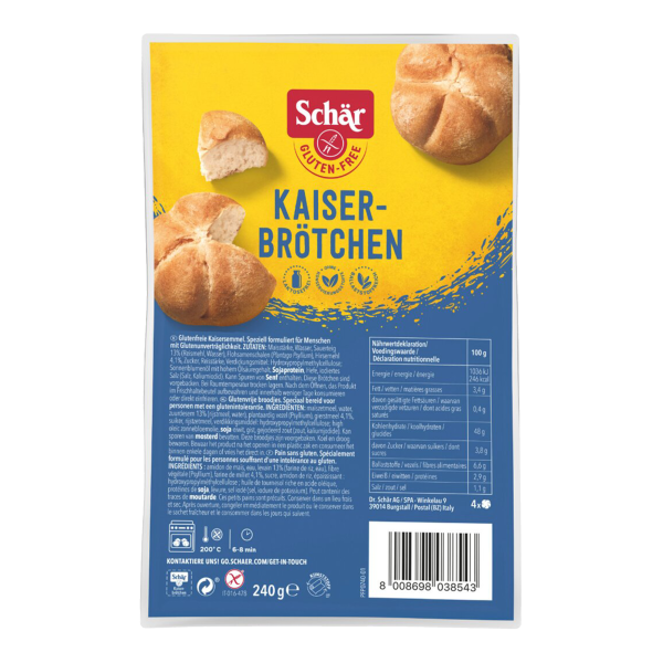 SCHÄR - Brötchen KAISERKY_Kaiserbrötchen, glutenfrei, 240g