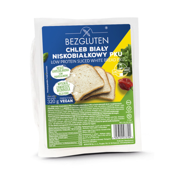 BEZGLUTEN - Chléb PKU - bílý nízkobílkovinný PKU 320g ct10